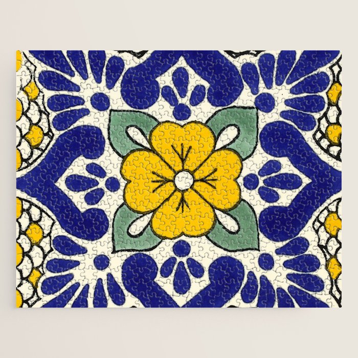 talavera mexican tile in yellow Jigsaw Puzzle Gallery Image 1