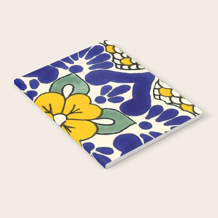 talavera mexican tile in yellow Notebook Gallery Image 2