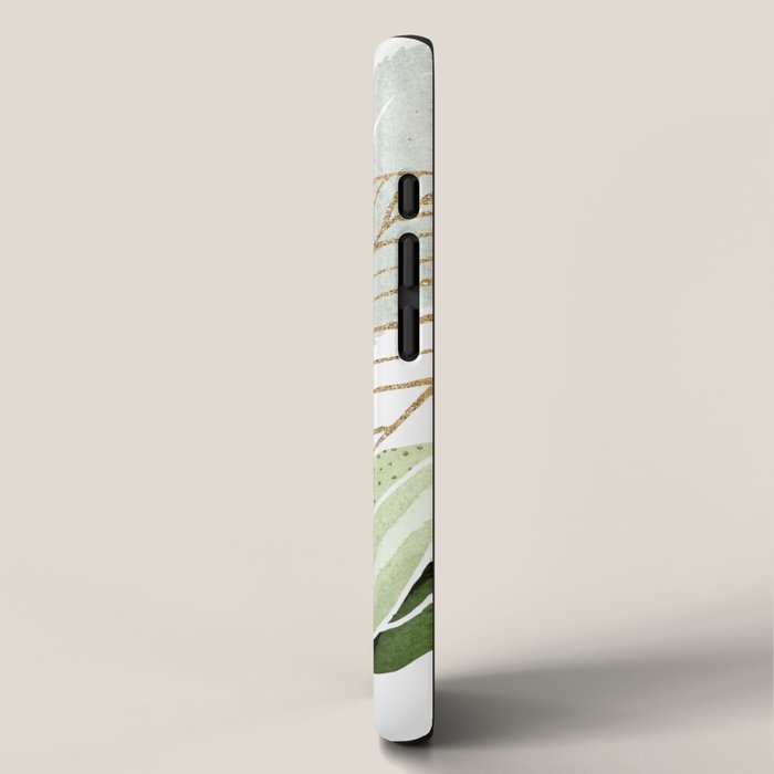 Forest Bouquet - Green Leaves Watercolor iPhone Case Gallery Image 2