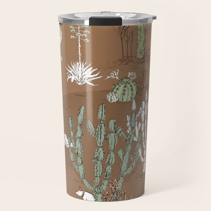 whimsical cactus earthy landscape Travel Mug Gallery Image 1