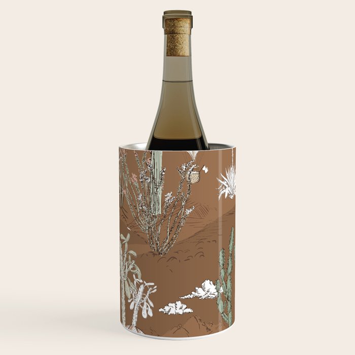 whimsical cactus earthy landscape Wine Chiller Gallery Image 2