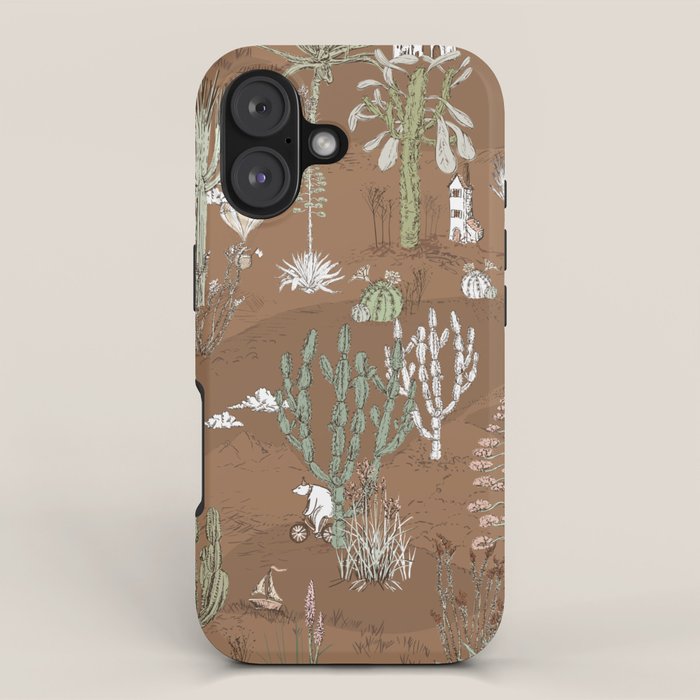 whimsical cactus earthy landscape iPhone Case Gallery Image 1