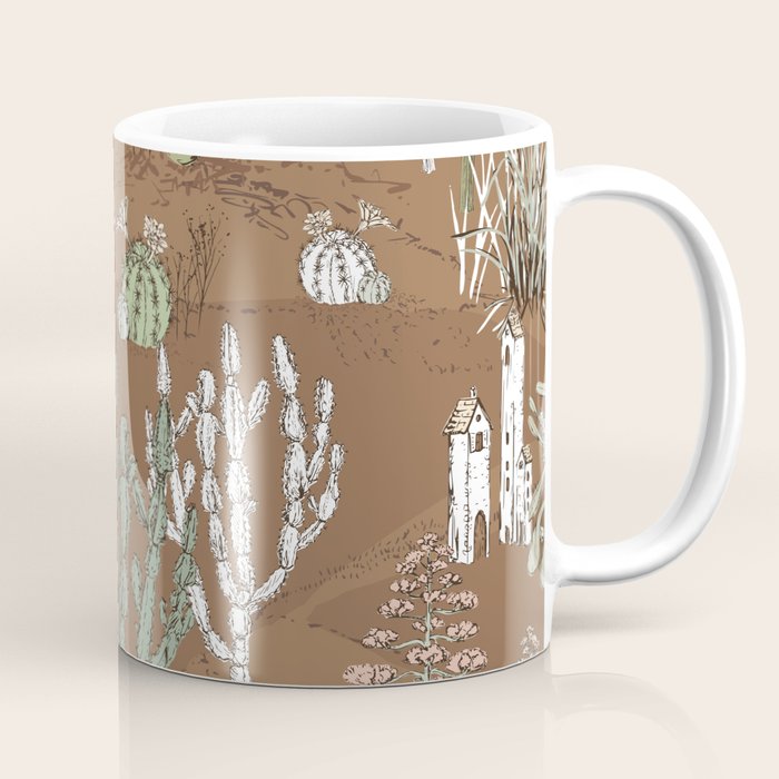 whimsical cactus earthy landscape Coffee Mug Gallery Image 1
