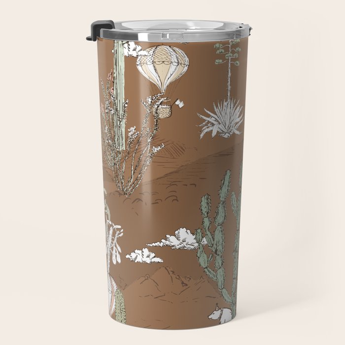 whimsical cactus earthy landscape Travel Mug Gallery Image 3
