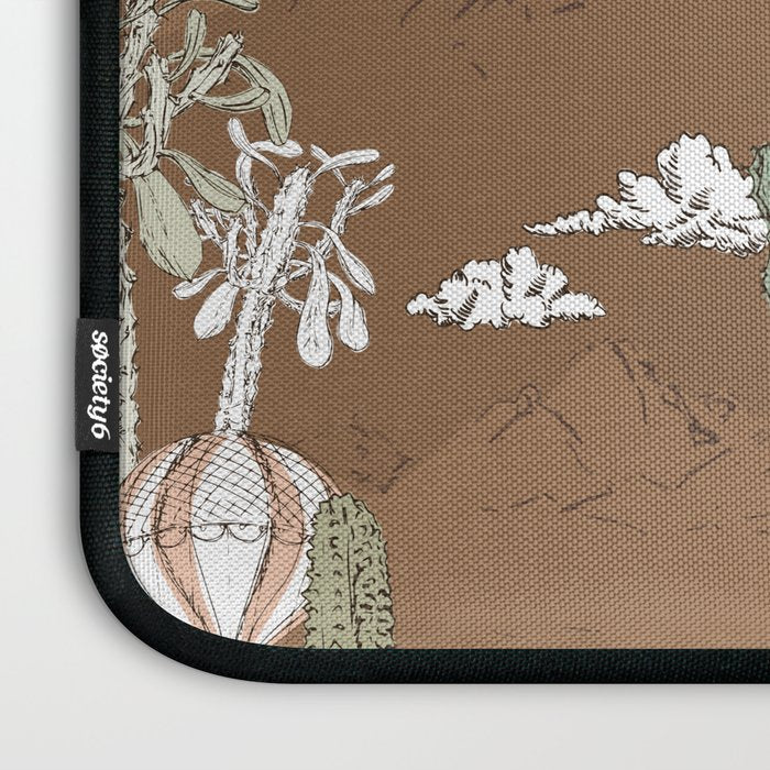 whimsical cactus earthy landscape Laptop Sleeve Gallery Image 3