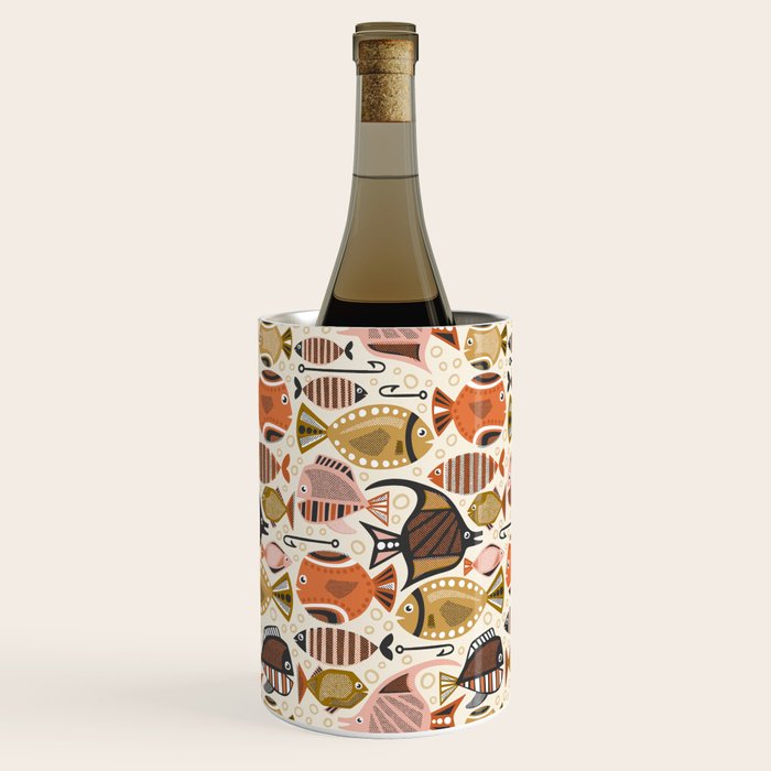 Mid Mod Deep Sea Fishing Ivory Wine Chiller Gallery Image 3