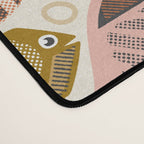 Mid Mod Deep Sea Fishing Ivory Desk Mat Gallery Image 4
