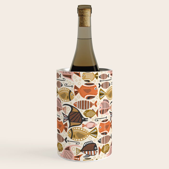 Mid Mod Deep Sea Fishing Ivory Wine Chiller Gallery Image 2