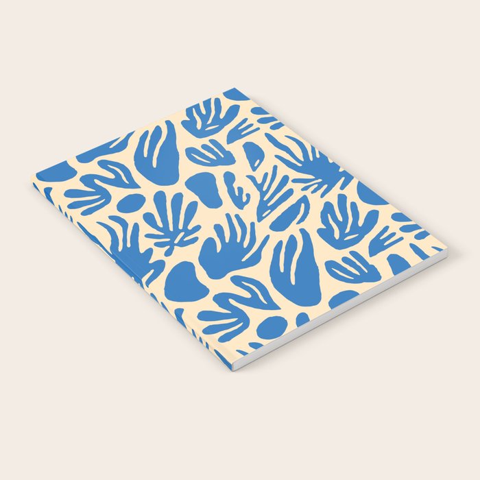 Blue nature leaf shape art pattern Notebook Gallery Image 1