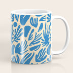 Blue nature leaf shape art pattern Coffee Mug Gallery Image 1