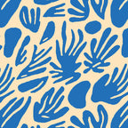 Blue nature leaf shape art pattern Coffee Mug Gallery Image 2