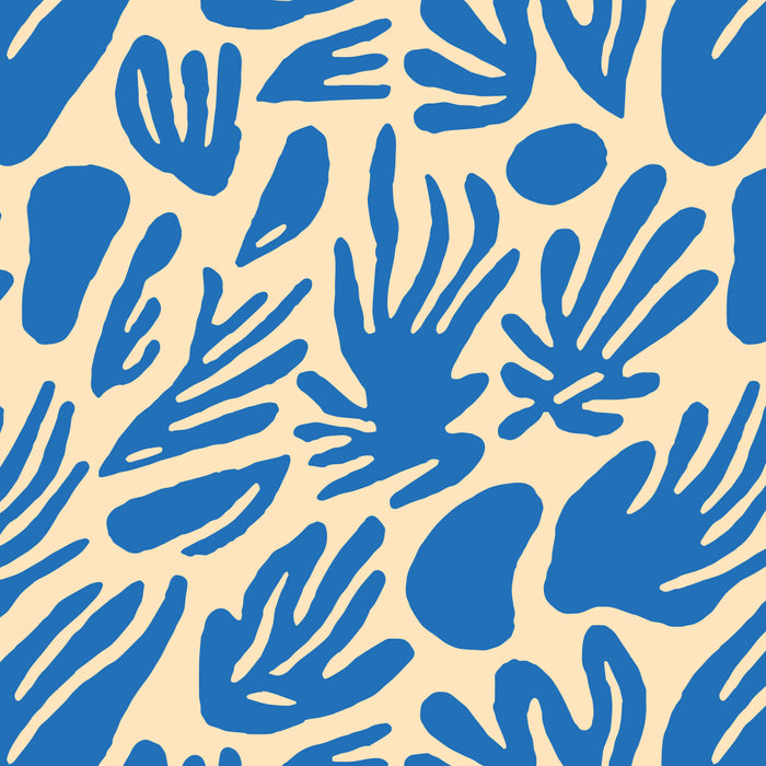 Blue nature leaf shape art pattern Coffee Mug Gallery Image 2