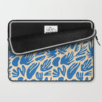 Blue nature leaf shape art pattern Laptop Sleeve Gallery Image 2