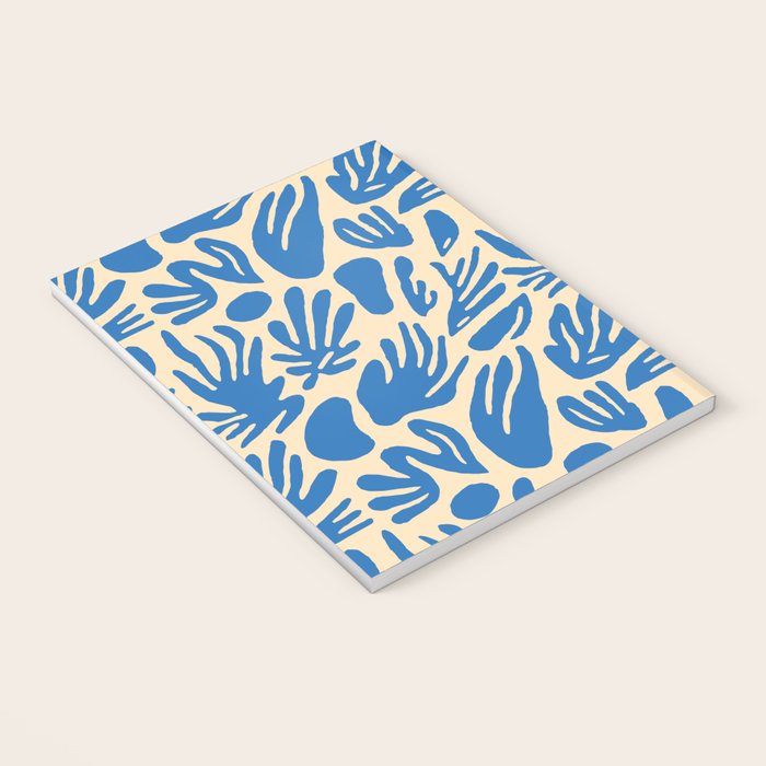 Blue nature leaf shape art pattern Notebook Gallery Image 3