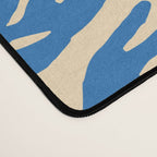 Blue nature leaf shape art pattern Desk Mat Gallery Image 4