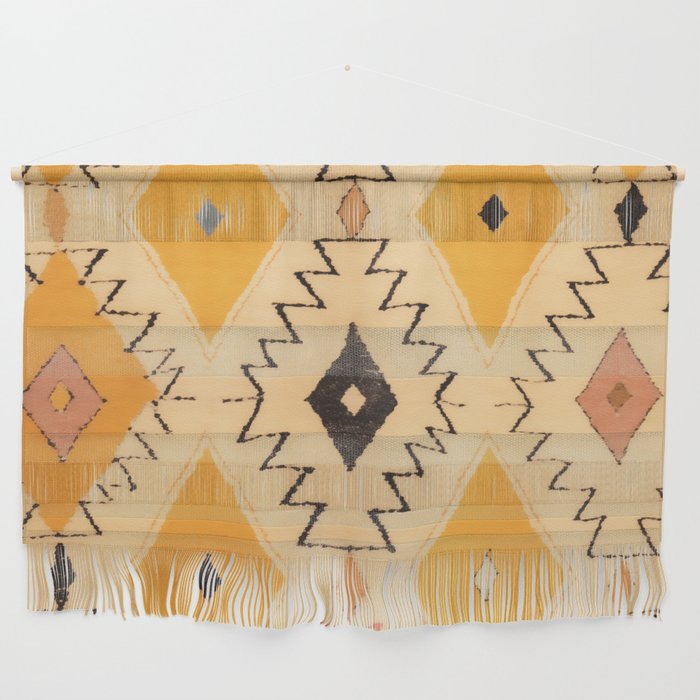 Moroccan Berber Rug Design No.75 - Yellow Wall Hanging Gallery Image 1