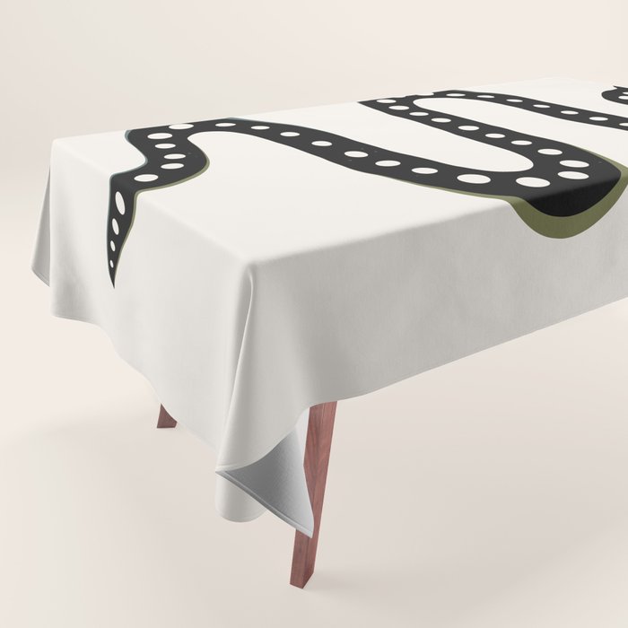 Minimal Snake - Black Tablecloth Gallery Image 1