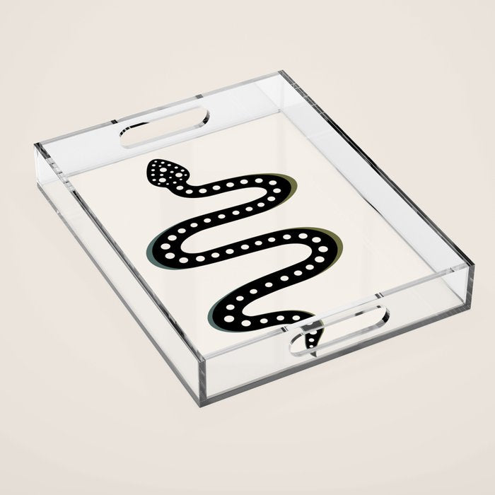 Minimal Snake - Black Acrylic Tray Gallery Image 1
