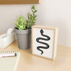 Minimal Snake - Black Mini Art Print Gallery Image 2