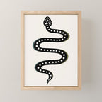 Minimal Snake - Black Mini Art Print Gallery Image 1
