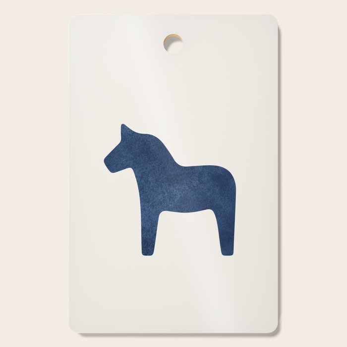 Dala Horse - Navy Blue Cutting Board Gallery Image 1