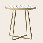 Abstract black and white organic shape pattern Side Table Gallery Image 1