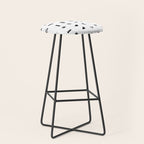 Abstract black and white organic shape pattern Stool Gallery Image 1