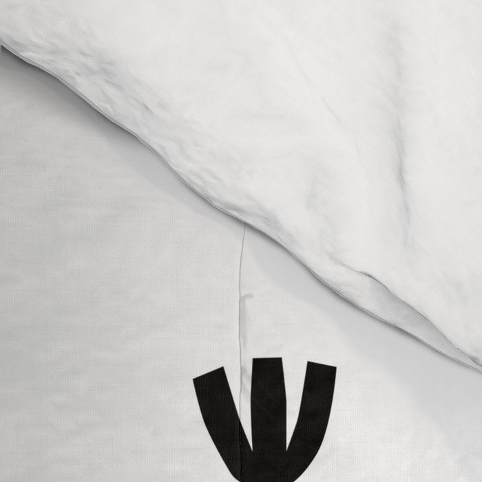 Abstract black and white organic shape pattern Comforter Gallery Image 4
