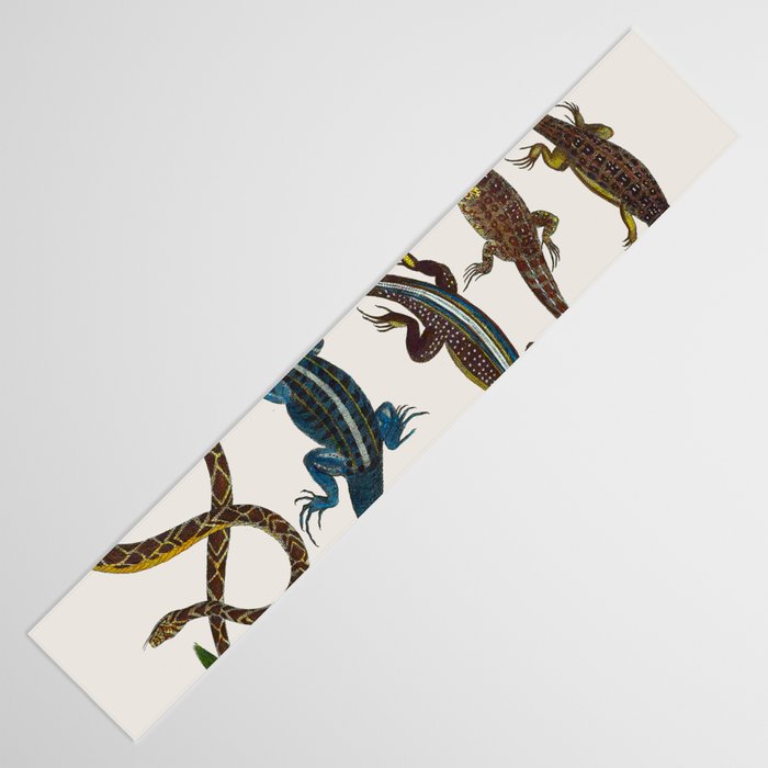 Albertus Seba Snakes And Lizards Blue Table Runner Gallery Image 3