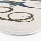 Albertus Seba Snakes And Lizards Blue Bath Mat Gallery Image 3