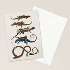 Albertus Seba Snakes And Lizards Blue Stationery Card Gallery Image 2