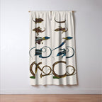 Albertus Seba Snakes And Lizards Blue Window Curtain Gallery Image 3