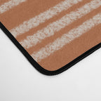 Organic Stripes in Putty and Clay Terracotta Rust Desk Mat Gallery Image 4