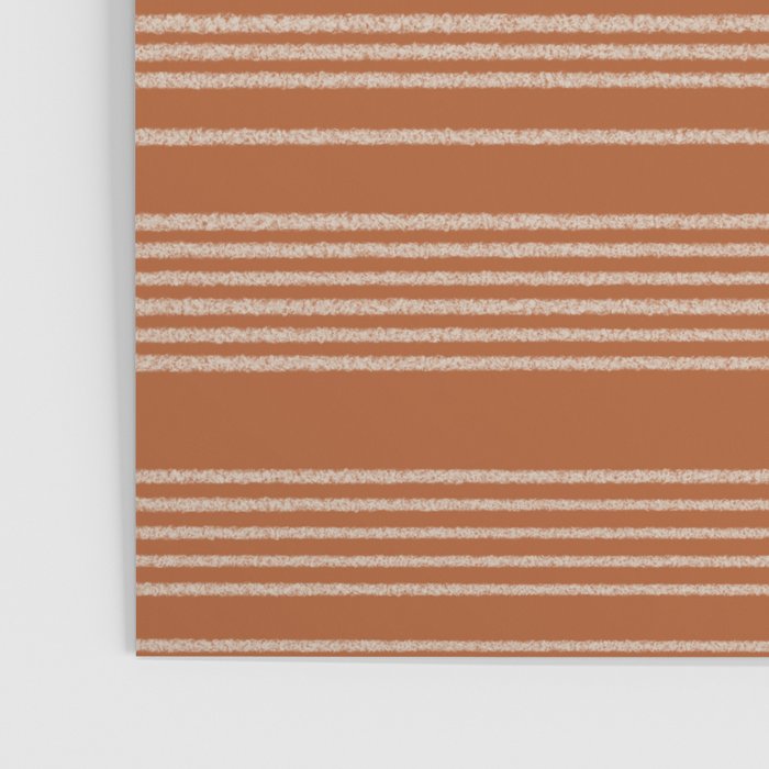 Organic Stripes in Putty and Clay Terracotta Rust Poster Gallery Image 3