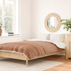 Organic Stripes in Putty and Clay Terracotta Rust Duvet Cover Gallery Image 2