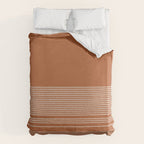 Organic Stripes in Putty and Clay Terracotta Rust Duvet Cover Gallery Image 6
