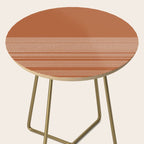 Organic Stripes in Putty and Clay Terracotta Rust Side Table Gallery Image 2