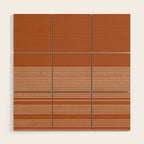 Organic Stripes in Putty and Clay Terracotta Rust Wood Wall Art Gallery Image 1