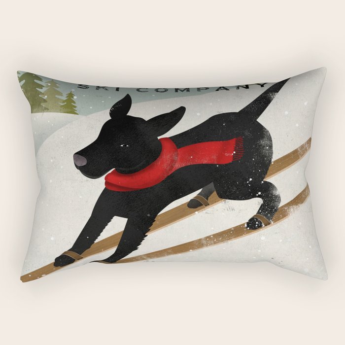 Black Dog Ski Co. Rectangular Pillow Gallery Image 2