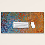 Vintage Rust, Copper and Blue Desk Mat Gallery Image 1