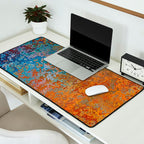 Vintage Rust, Copper and Blue Desk Mat Gallery Image 2