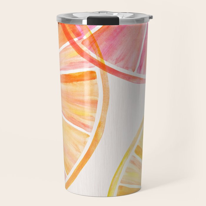Summer Citrus Party Watercolor Travel Mug Gallery Image 1