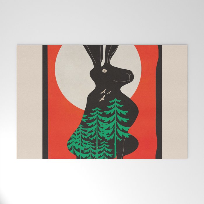 Black Rabbit 3 Welcome Mat Gallery Image 1
