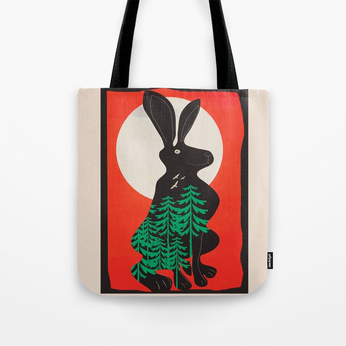 Black Rabbit 3 Tote Bag Gallery Image 1
