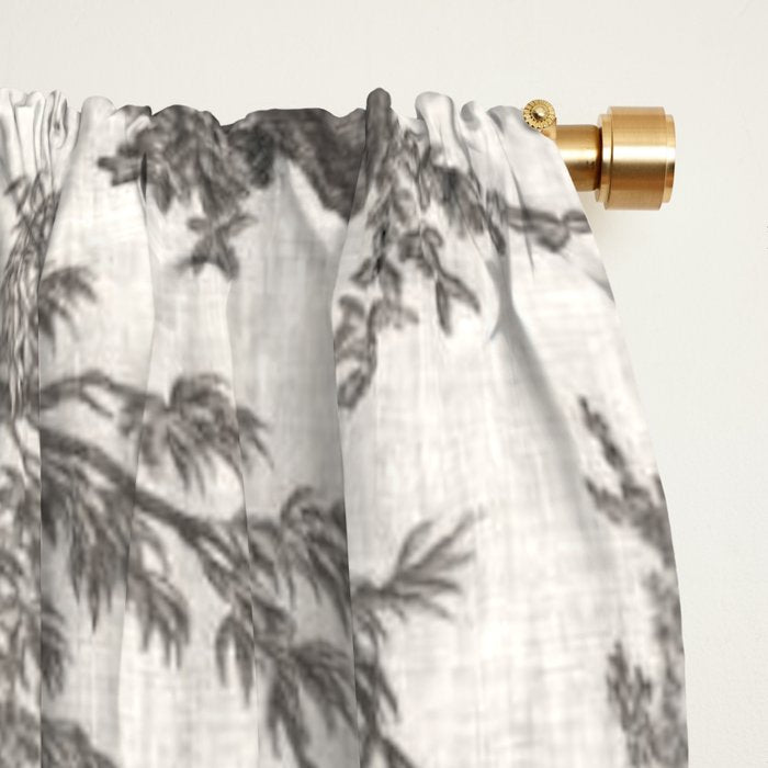 Antique 19th Century French Toile de Jouy Window Curtain Gallery Image 2