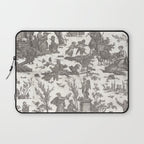 Antique 19th Century French Toile de Jouy Laptop Sleeve Gallery Image 1