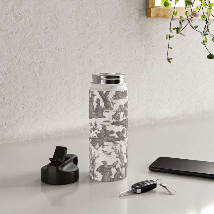 Antique 19th Century French Toile de Jouy Water Bottle Gallery Image 4