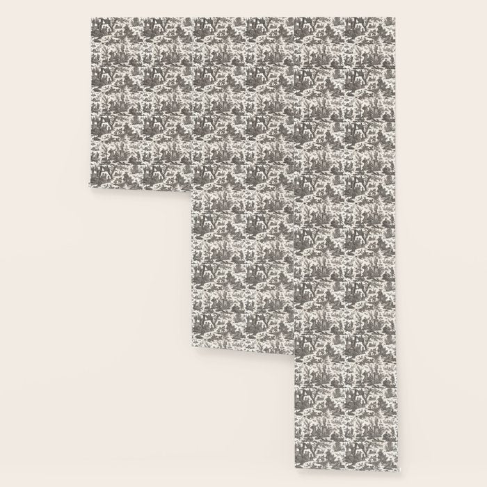 Antique 19th Century French Toile de Jouy Wallpaper Gallery Image 3