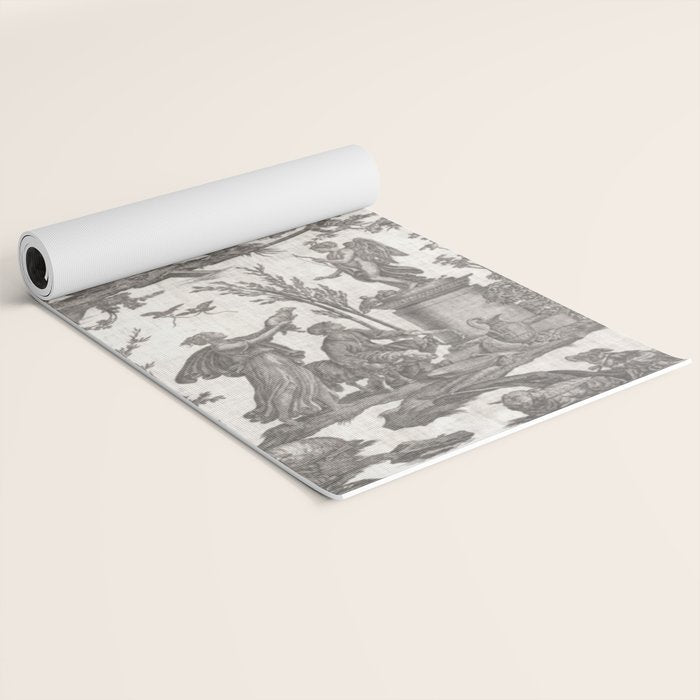 Antique 19th Century French Toile de Jouy Yoga Mat Gallery Image 2