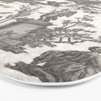 Antique 19th Century French Toile de Jouy Bath Mat Gallery Image 3